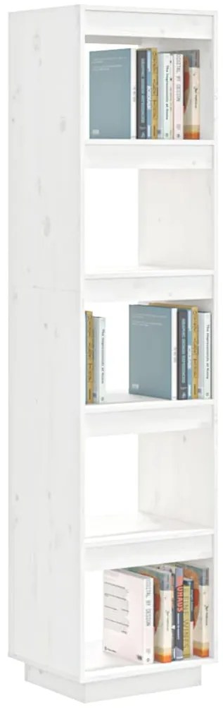 vidaXL Βιβλιοθήκη/Διαχωριστικό Χώρου Λευκό 40x35x167 εκ. Μασίφ Πεύκο
