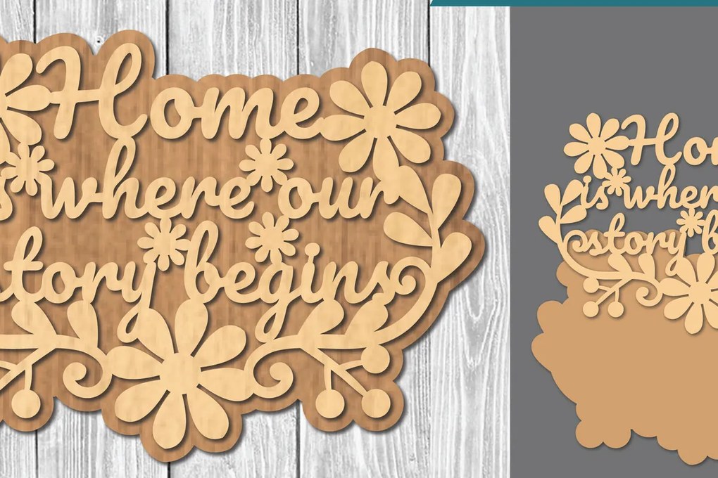 Intra απο ξύλο plywood  Χρώμα wenge 3mm-4mm πάχος - Οικογενειακά αποσπάσματα Σήμα κοπής λέιζερ 5 Δίασταση 20x20 cm INTRAFABR-18082671