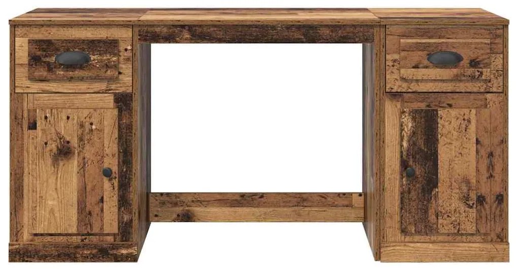 vidaXL Γραφείο με Ντουλάπι με συρτάρι Παλιό Ξύλο 154,5 x 50 x 75 εκ