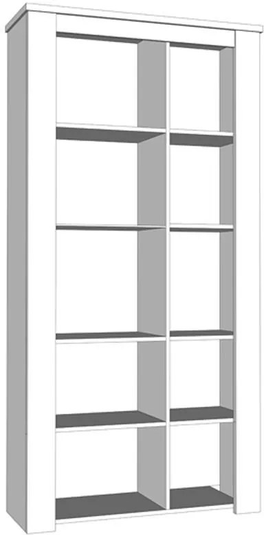 Βιτρίνα Kent POP V Γκρί Δρύς - Λευκός Δρύς 99x36x195 εκ. 99x36x195 εκ.