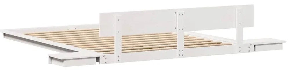 vidaXL Σκελετός Κρεβατιού Λευκό 140 x 200 cm ξύλο