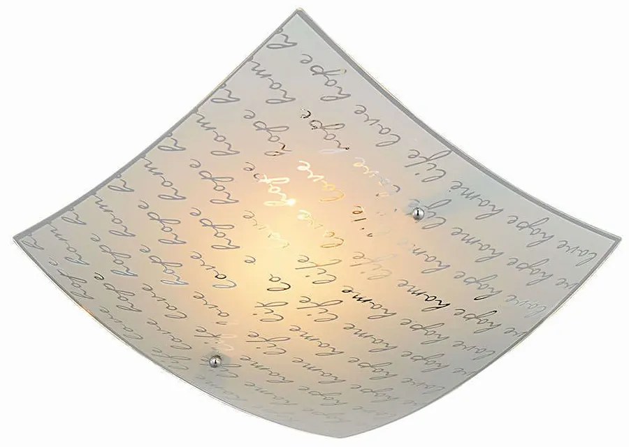 Φωτιστικό Οροφής - Πλαφονιέρα Signa 602500101 30x30cm Decorated White Trio Lighting Metal, Glass