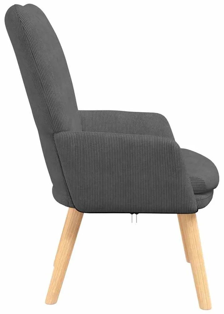 vidaXL Χαλαρωτική Πολυθρόνα Σκούρο γκρι 63 x 67 x 94 εκ. ύφασμα