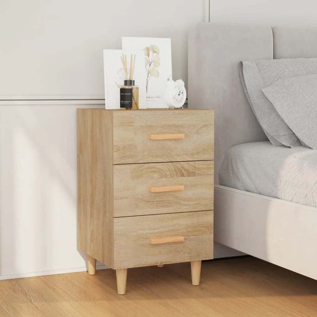 vidaXL Κομοδίνο Sonoma Δρυς 40 x 40 x 66 εκ. από Επεξεργασμένο Ξύλο