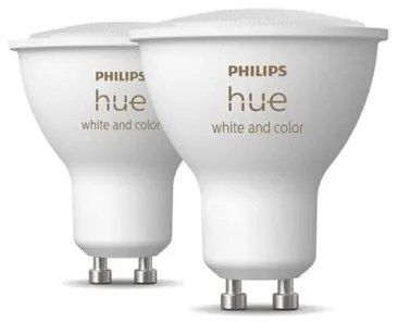 Έξυπνη Λάμπα Led 2XGU10 5,7W Σποτ RGBW Hue Σετ 929001953112 Philips 929001953112