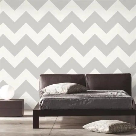 Αυτοκόλλητη Ταπετσαρία Grey Large Chevron Peel KAL.RMK9075