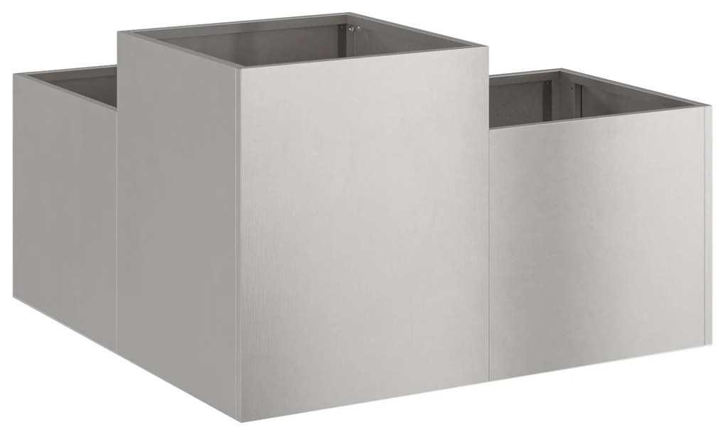vidaXL Κήπος Γλάστρα 80x80x48 εκ Ανοξείδωτο ατσάλι