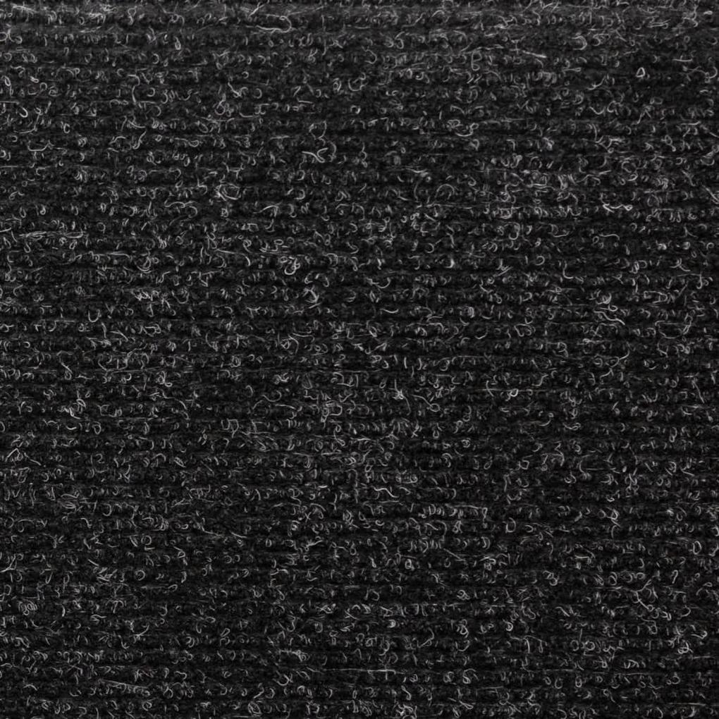 vidaXL Πατάκια Σκάλας 10 τεμ. Μαύρα 65x21x4 εκ. Βελονιασμένα
