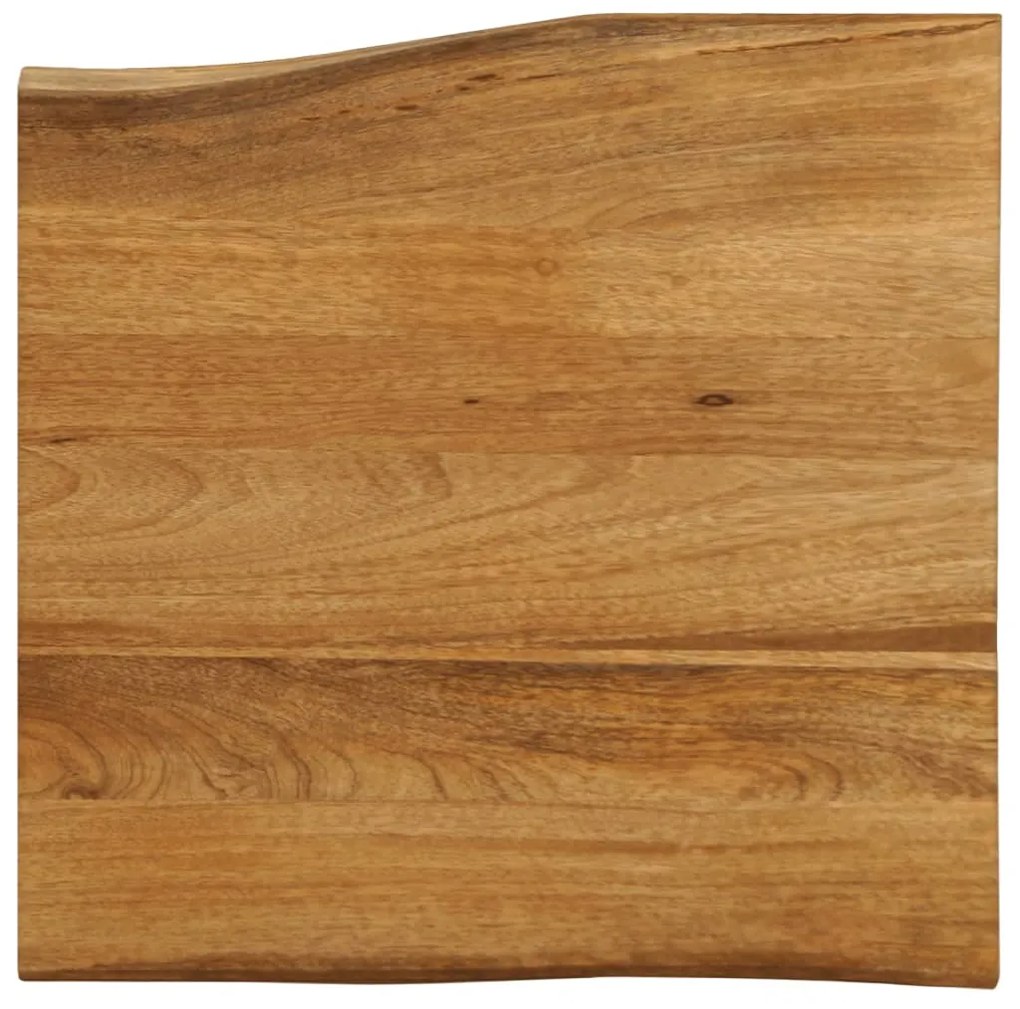 vidaXL Επιφάνεια Τραπεζιού 80x80x2,5 εκ. Live Edge Μασίφ Ξύλο Μάνγκο
