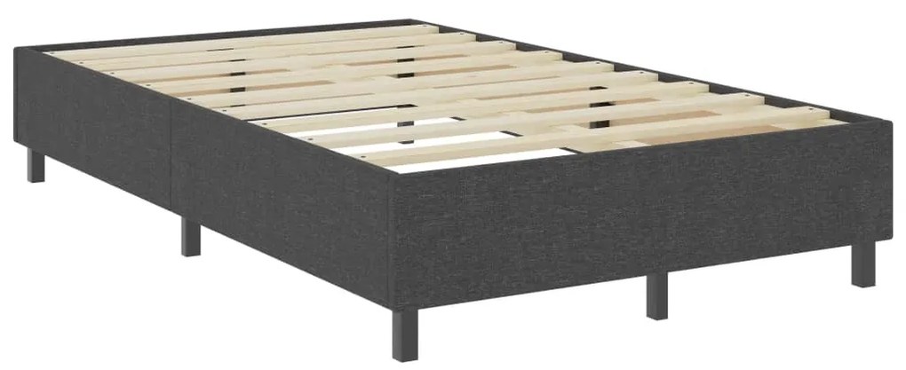 vidaXL Κρεβάτι Boxspring Σκούρο Γκρι 120 x 200 εκ. Υφασμάτινο