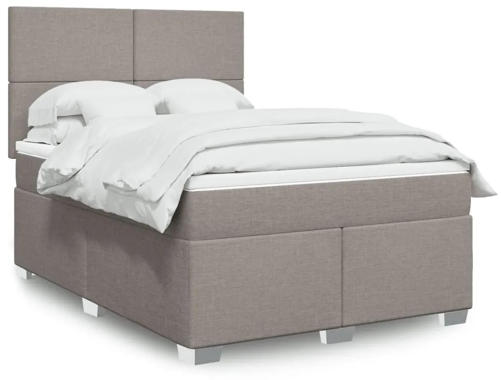 ΚΡΕΒΑΤΙ BOXSPRING ΜΕ ΣΤΡΩΜΑ TAUPE 140X200 ΕΚ. ΥΦΑΣΜΑΤΙΝΟ 3290508