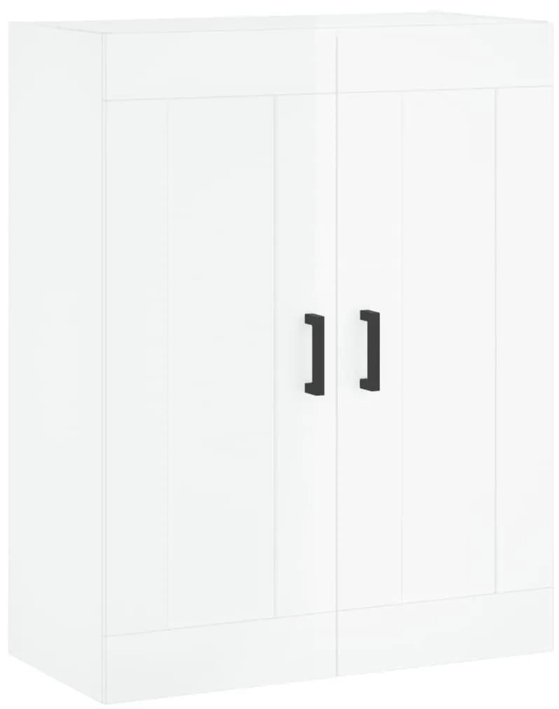 vidaXL Ντουλάπι Τοίχου Γυαλ. Λευκό 69,5 x 34 x 90 εκ. Επεξεργ. Ξύλο