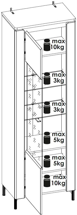 Βιτρίνα Eclat ψηλή-Mauro