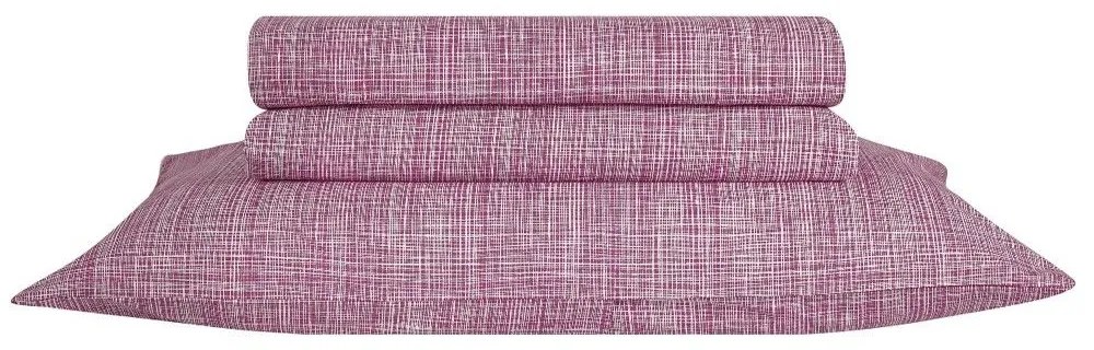 Σεντόνι Colton 20 Με Λάστιχο Bordeaux Kentia Μονό 100x200cm 100% Βαμβάκι