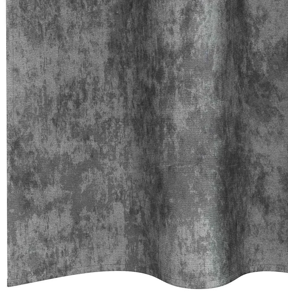 vidaXL Κουρτίνα με κουρτίνες 2 pcs Γκρι 140 x 140 cm Βελούδο
