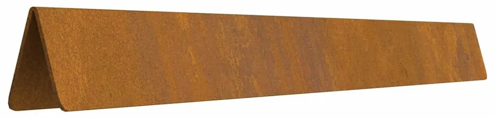 vidaXL Περίγραμμα γκαζόν 4 pcs Σκ rusty 450 x 0.05 x 15 εκ