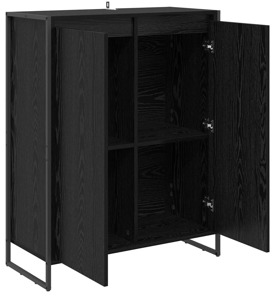 vidaXL Ντουλάπα Παπουτσιών με αποθήκευση Μαύρη Οξυά 79 x 36 x 100 εκ.