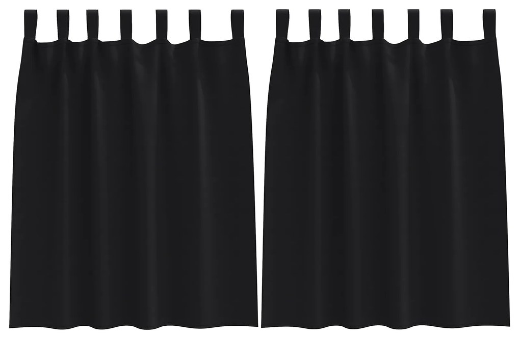 vidaXL Κουρτίνες συσκότισης 2 pcs Μαύρο 140 x 140 cm Πολυεστέρας