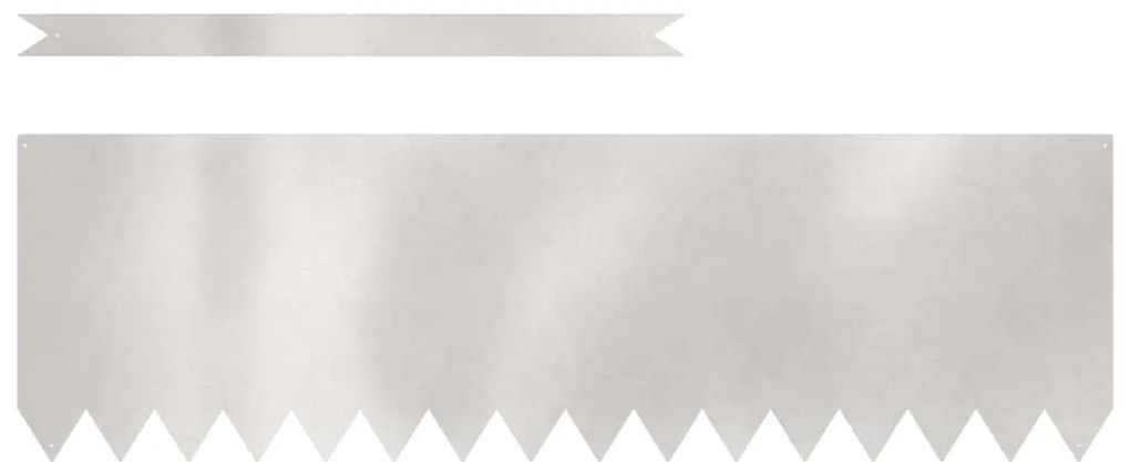 vidaXL Περιγράμματα γκαζόν 30 pcs Ασημί 100 x 0.5 x 30 εκ