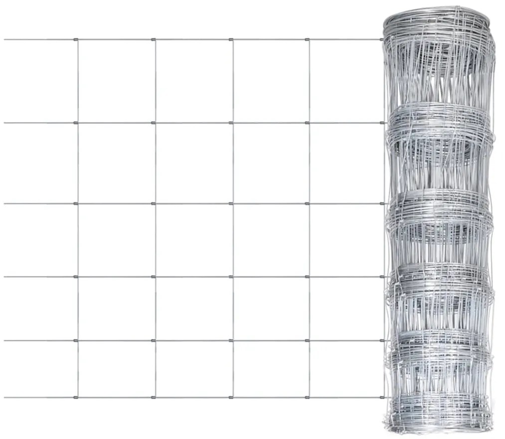vidaXL Συρματόπλεγμα Περίφραξης Ασημί 50 x 0,8 μ. Γαλβανισμένο Ατσάλι