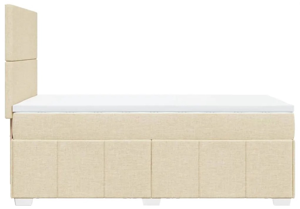 ΚΡΕΒΑΤΙ BOXSPRING ΜΕ ΣΤΡΩΜΑ ΚΡΕΜ 90X190 ΕΚ.ΥΦΑΣΜΑΤΙΝΟ 3293821