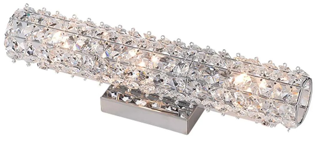 Πλαφονιέρα LIANNA383W Clear Crystal, Metal