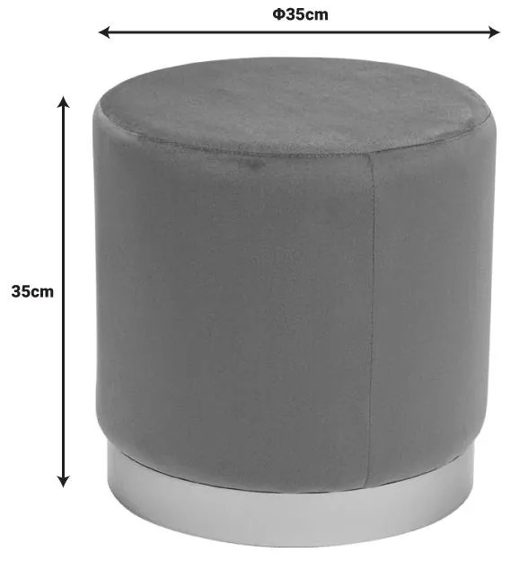 Σκαμπό Dash βελούδο σάπιο μήλο-χρυσό Φ35x35εκ 35x35x35 εκ.
