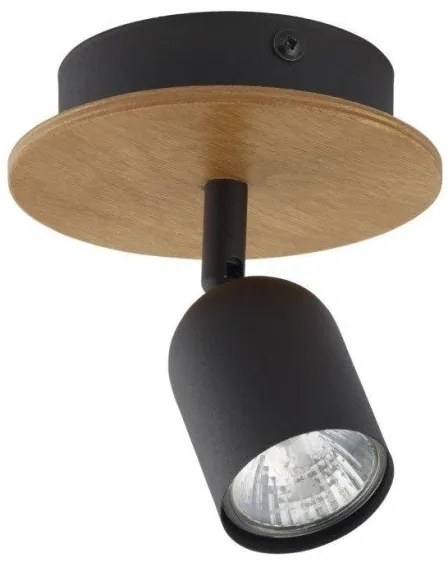 Σποτ Φωτιστικό Τοίχου-Οροφής με ξύλο TOP WOOD TK Lighting-3290-Μαύρο 3290