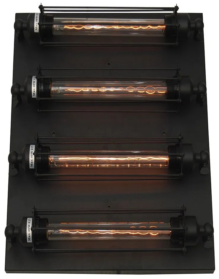 Φωτιστικό Οροφής - Πλαφονιέρα 77-2602 BD-0312-4 Toro Black Mat Homelighting Metal