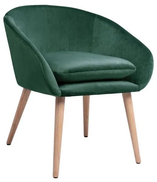 Πολυθρόνα Ellie HM8391.03 Dark Green 60x63x70Υ εκ. Βελούδο, Ξύλο