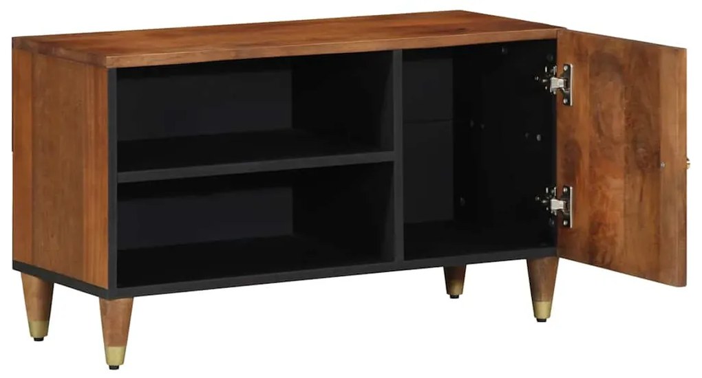 vidaXL Βάση Τηλεόρασης Καφέ 80 x 31.5 x 46 cm Μασίφ ξύλο μάνγκο