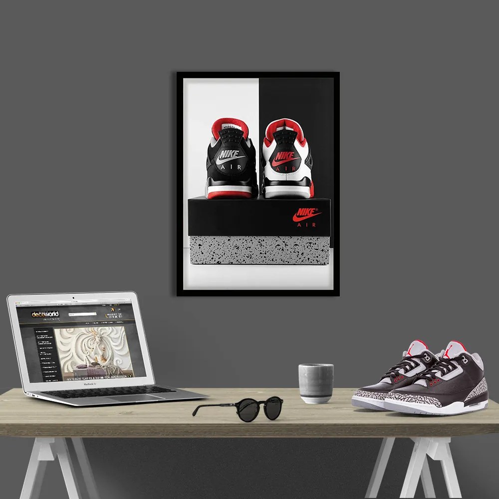 Ξύλινο Κάδρο Air Jordan 4 30X40cm SNK39