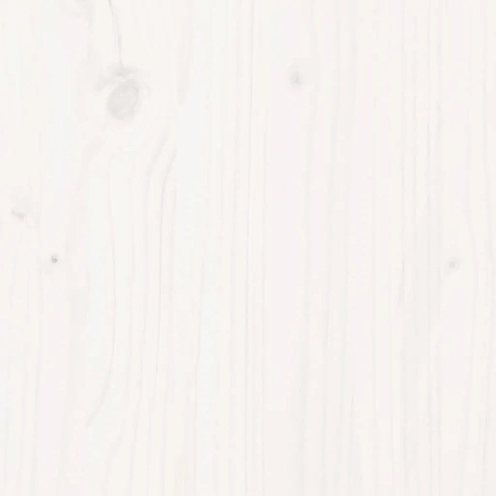 Ζαρντινιέρα Υπερυψωμένη Σχ Φράχτη Λευκή 100x30x30εκ Μασίφ Πεύκο - Λευκό
