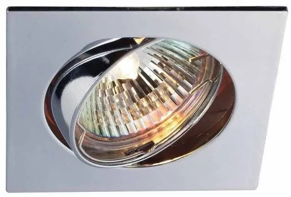 Σποτ χωνευτό οροφής τετράγωνο gu10 8,1x8,1 Sun Light-LN107KA/B CH GU10-Χρώμιο LN107KA/B CH GU10