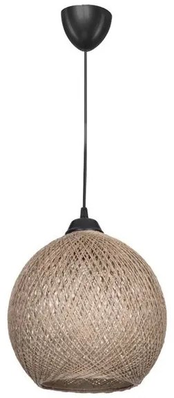 Pakoworld Φωτιστικό Οροφής Μονόφωτο PWL-0967 1xΕ27 Φ23x22εκ Καφέ-Μαύρο 147-000016