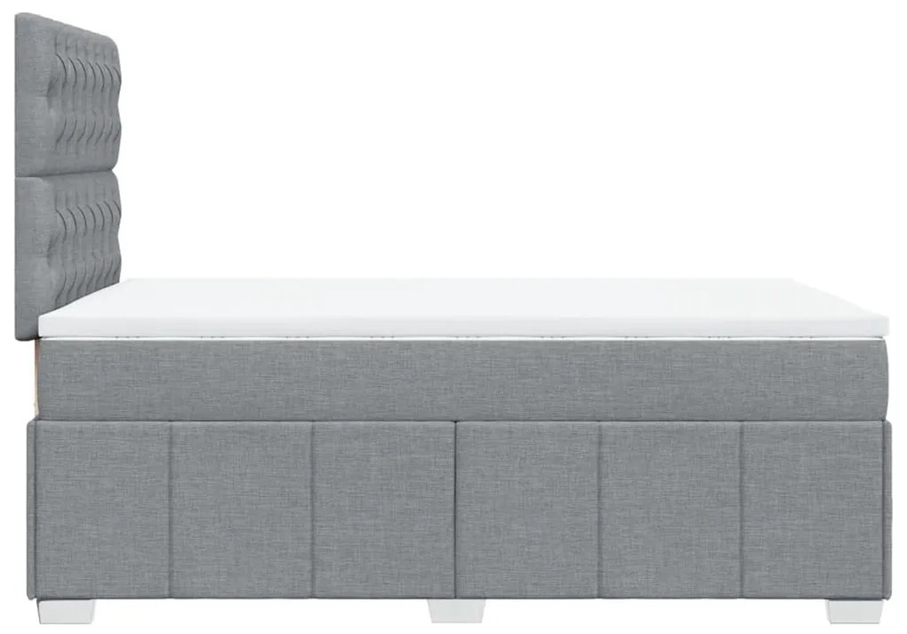 ΚΡΕΒΑΤΙ BOXSPRING ΜΕ ΣΤΡΩΜΑ ΑΝΟΙΧΤΟ ΓΚΡΙ 120X190 ΕΚ. ΥΦΑΣΜΑΤΙΝΟ 3293914