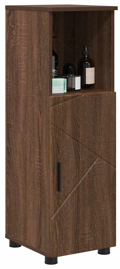 vidaXL Ντουλάπι Μπάνιου με αποθήκευση Καφέ δρυς 30 x 35 x 95 εκ