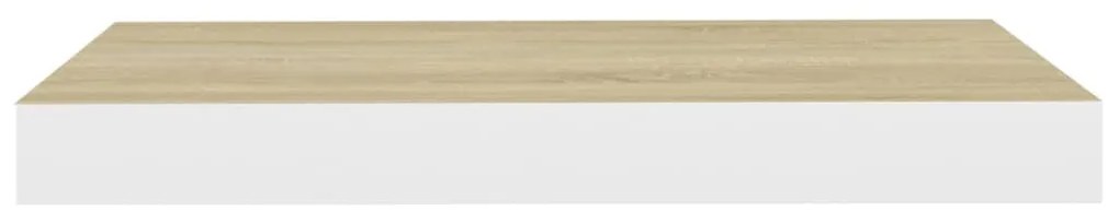 vidaXL Ράφια Τοίχου 2 τεμ. Δρυς/Άσπρο 40x23x3,8 εκ. MDF