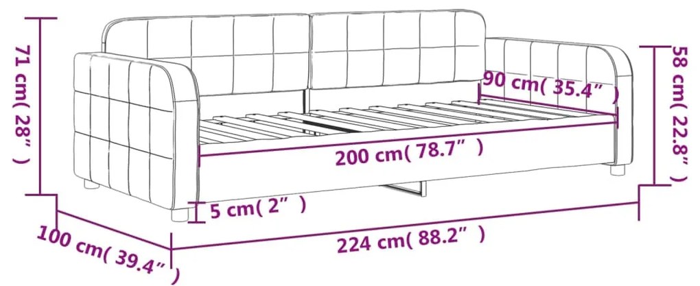 ΚΑΝΑΠΕΣ ΚΡΕΒΑΤΙ ΡΟΖ 90 X 200 ΕΚ. ΒΕΛΟΥΔΙΝΟΣ 354061