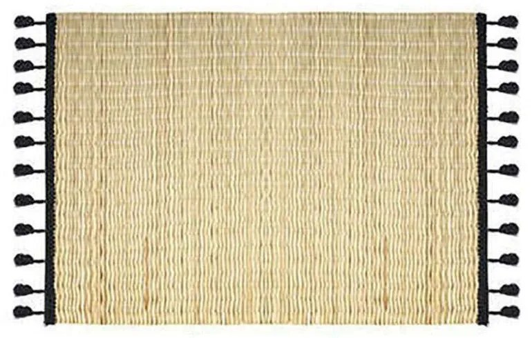 Σουπλά 07.176913A 45x30cm Beige-Black Ψάθα