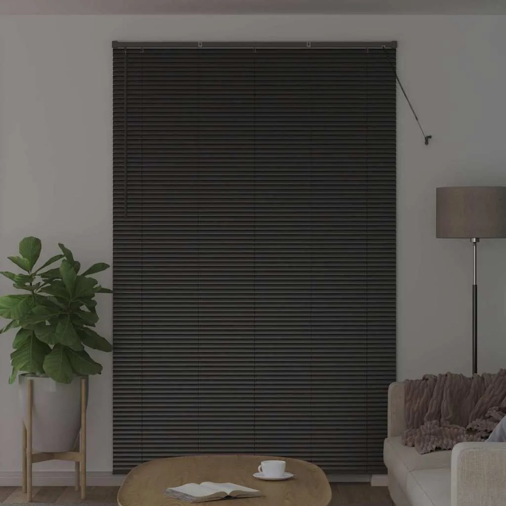 vidaXL Ρολό Παραθύρου με κουρτίνες Άλλο Μαύρο 140 x 220 εκ. Αλουμίνιο