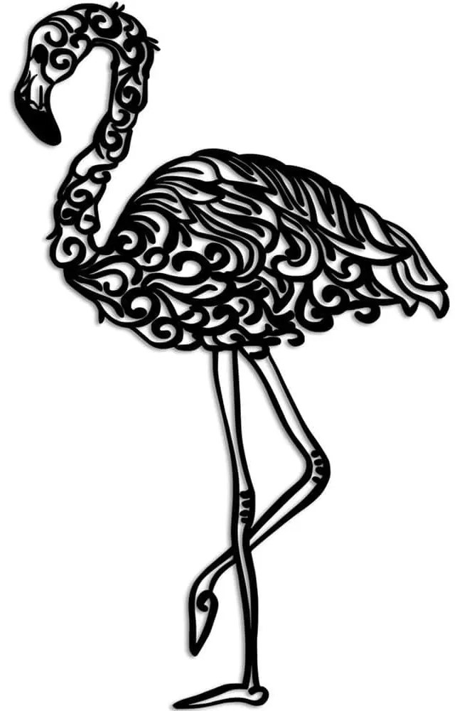 Διακοσμητικό Τοίχου Flamingo 891TNL3265 27x50cm Black Wallity Μέταλλο
