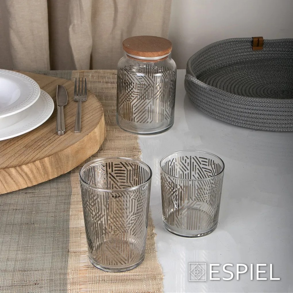 LABYRINTH SILVER ΔΟΧΕΙΟ ΜΕ ΚΑΠΑΚΙ 890ML 10X14,5EK. - ESPIEL - RAB660