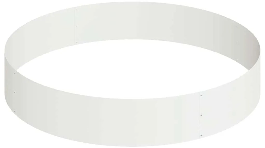 vidaXL Γλάστρα Κήπου Λευκό 120 x 120 x 20 εκ. Ατσάλι