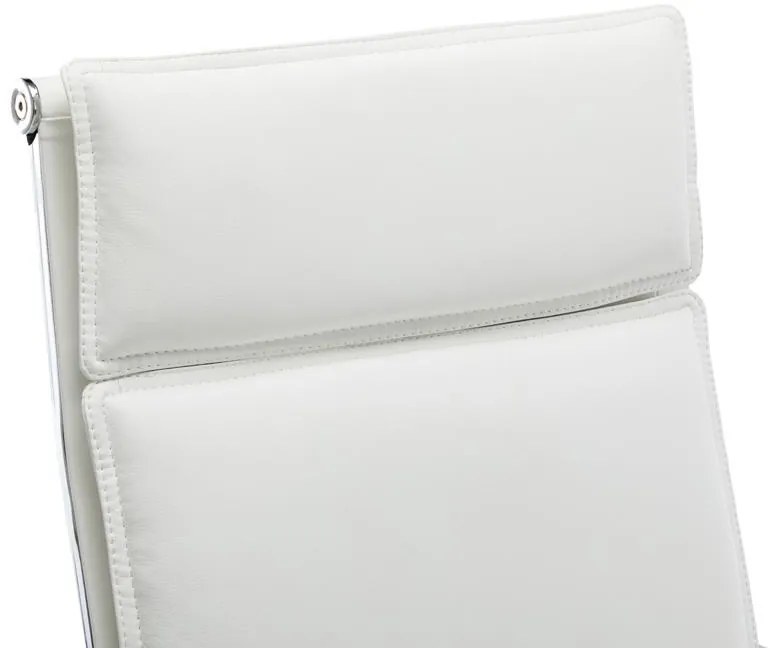 Καρέκλα γραφείου διευθυντη Mavel PU λευκό 55x62x100-110εκ 55x62x110 εκ.