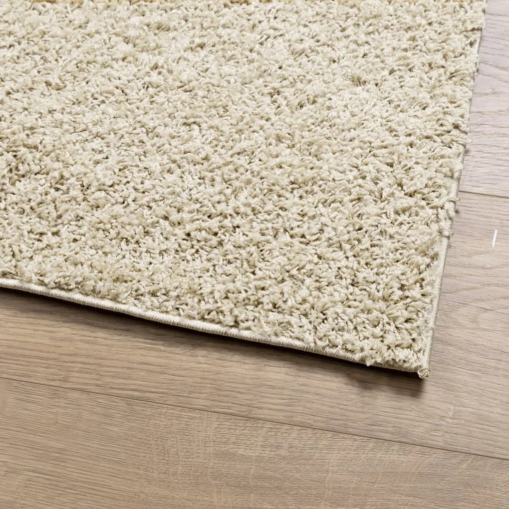 vidaXL Χαλί Shaggy PAMPLONA με Ψηλό Πέλος Μοντέρνο Χρυσό 140x200 εκ.