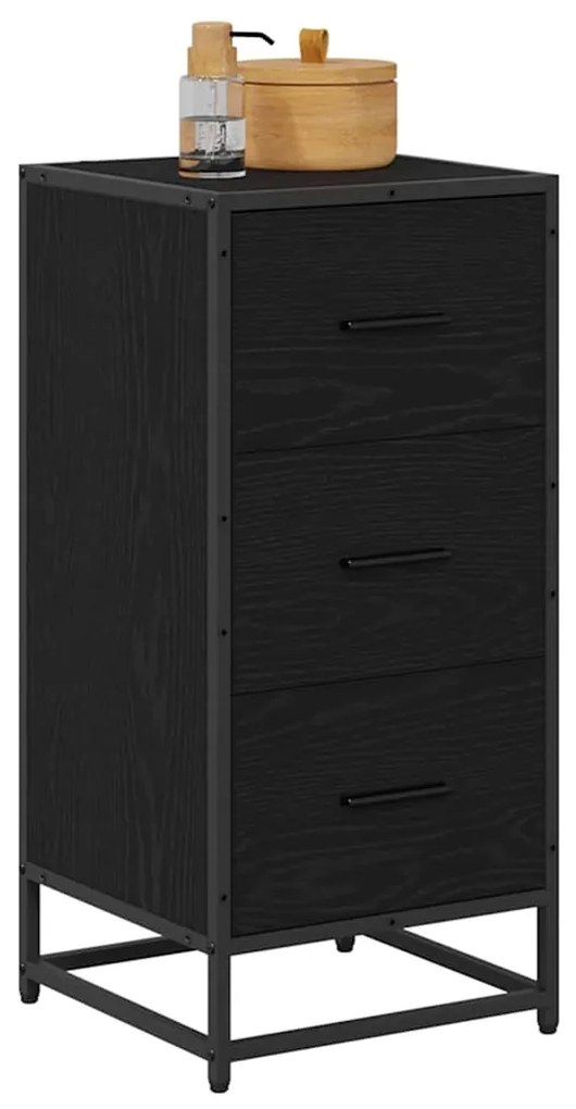 vidaXL Πλαϊνό γραφείο Μαύρη Οξυά 35.5 x 35 x76 εκ