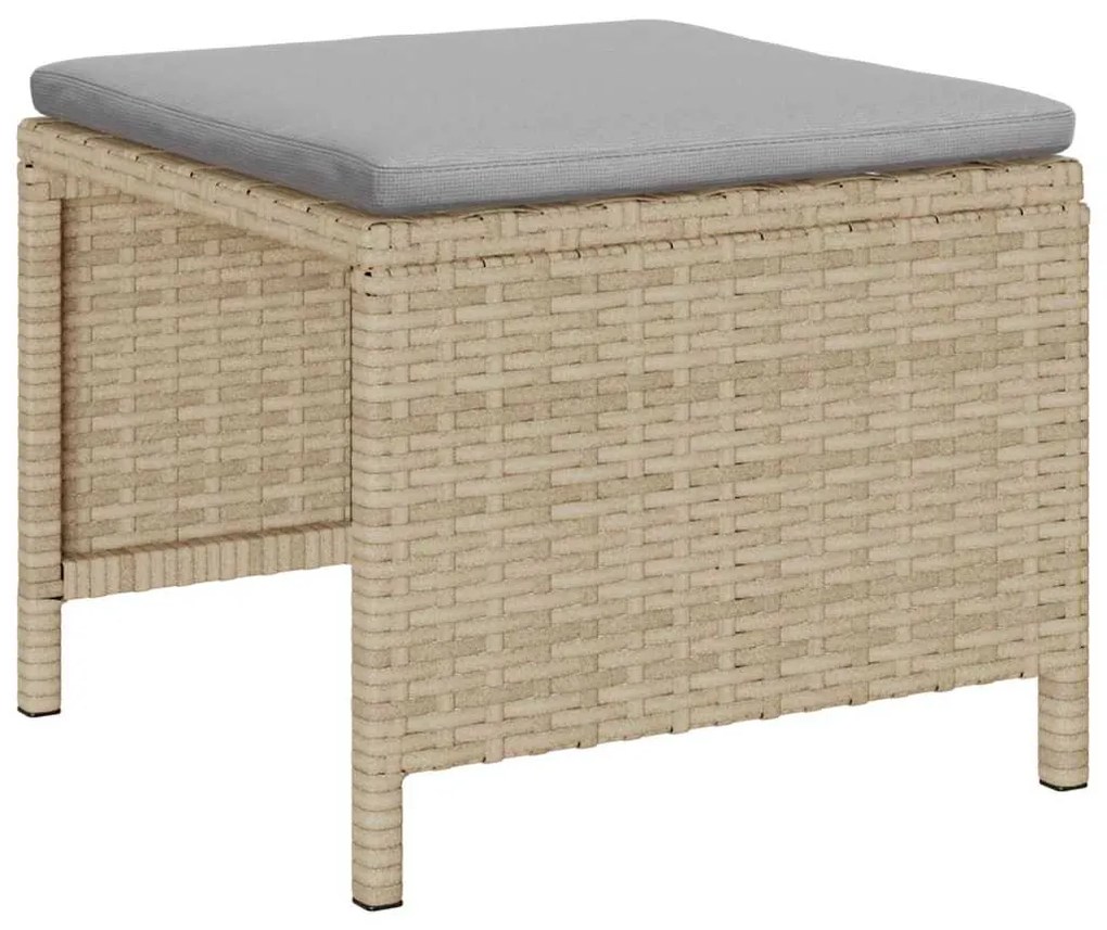 vidaXL Σετ Καναπέ Κήπου 6 pcs Μπεζ, ανοιχτό γκρι συνθετικό ρατάν