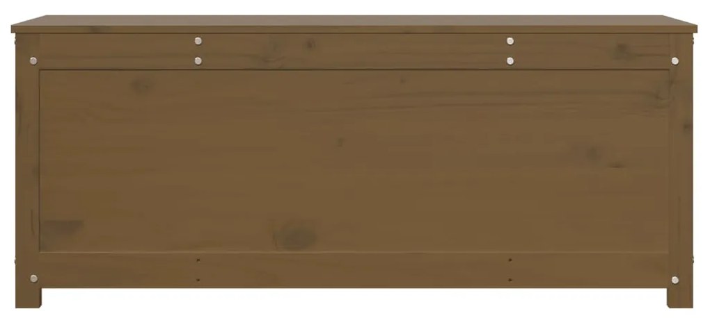 vidaXL Κουτί Αποθήκευσης Καφέ Μελί 110x50x45,5εκ από Μασίφ Ξύλο Πεύκου