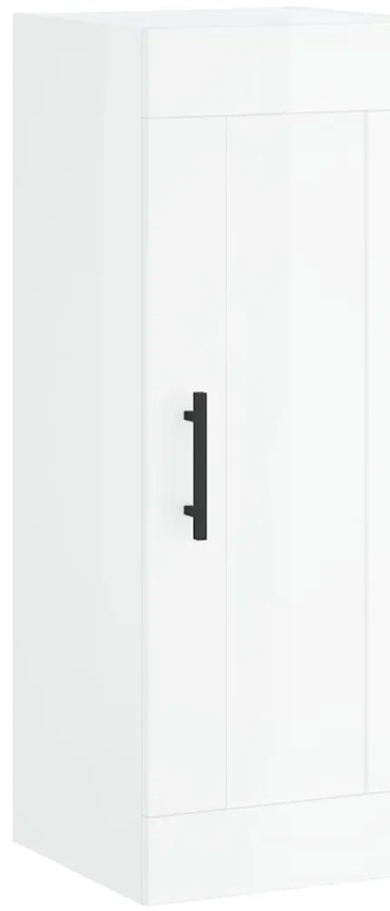 vidaXL Ντουλάπι Τοίχου Γυαλιστερό Λευκό 34,5 x 34 x 90 εκ. Επεξ. Ξύλο